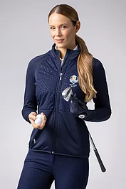 glenmuir Official Ryder Cup 2025 Ladies Full Zip Animal Print Performance Heavyweight Hooded Jacket