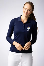 glenmuir Official Ryder Cup 2025 Ladies Long Sleeve Performance Pique Golf Polo Shirt