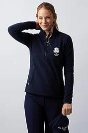 glenmuir Official Ryder Cup 2025 Ladies Quarter Zip Fleece Performance Midweight Golf Midlayer