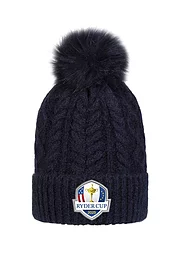 glenmuir Official Ryder Cup 2025 Ladies Thermal Lined Faux Fur Bobble Hat