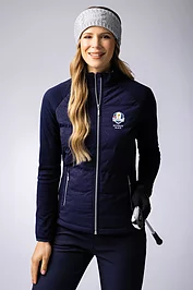 glenmuir Official Ryder Cup 2025 Ladies Zip Front Bonded Padded Hybrid Down Heavyweight Golf Jacket