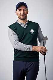 glenmuir Official Ryder Cup 2025 Lightweight Mens V Neck Merino Wool Golf Slipover