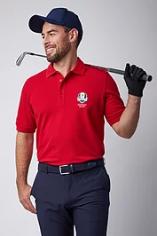 glenmuir Official Ryder Cup 2025 Mens Cotton Pique Golf Polo Shirt glenmuir Official Ryder Cup 2025 Mens Cotton Pique Golf Polo Shirt