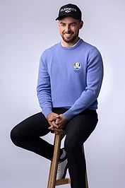 glenmuir Official Ryder Cup 2025 Mens Crew Neck Lambswool Midweight Golf Sweater