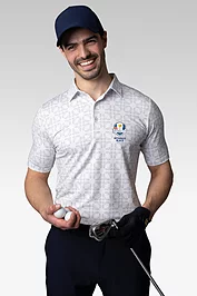 glenmuir Official Ryder Cup 2025 Mens Eagle Bird Print Performance Golf Shirt