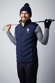 glenmuir Official Ryder Cup 2025 Mens Full Zip Bonded Chevron Padded Performance Heavyweight Golf Gilet glenmuir Official Ryder Cup 2025 Mens Full Zip Bonded Chevron Padded Performance Heavyweight Golf Gilet