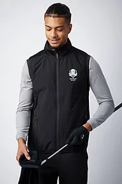glenmuir Official Ryder Cup 2025 Mens Full Zip Quilted Performance Heavyweight Golf Gilet