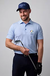 glenmuir Official Ryder Cup 2025 Mens Micro Fan Print Performance Golf Shirt