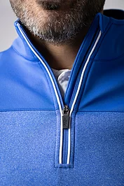 Glenmuir Official Ryder Cup 2025 Mens Quarter Zip Colour Block Performance Midweight Golf Midlayer