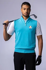 glenmuir Official Ryder Cup 2025 Mens Quarter Zip Cotton Lightweight Golf Slipover