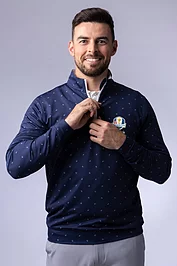 glenmuir Official Ryder Cup 2025 Mens Quarter Zip Lightweight Performance Golf Midlayer