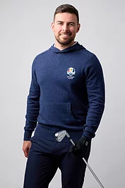 glenmuir Official Ryder Cup 2025 Mens Saddle Sleeve Touch of Cashmere Midweight Golf Hoodie