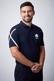 glenmuir Official Ryder Cup 2025 Mens Saltire Performance Pique Golf Polo Shirt