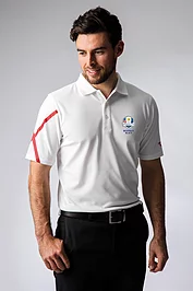 glenmuir Official Ryder Cup 2025 Mens St George Cross Performance Golf Polo Shirt
