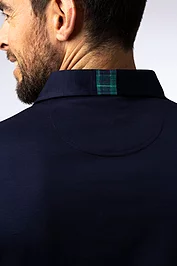 Glenmuir Official Ryder Cup 2025 Mens Tartan Trim Mercerised Cotton Golf Polo Shirt