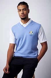 glenmuir Official Ryder Cup 2025 Mens V Neck Cotton Lightweight Golf Slipover