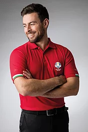 glenmuir Official Ryder Cup 2025 Mens Welsh Flag Performance Golf Polo Shirt