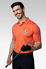 glenmuir Official Ryder Cup 2025 Mens Whisky Bottle Print Performance Golf Shirt