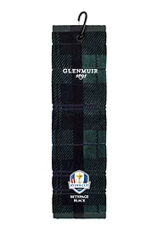 glenmuir Official Ryder Cup 2025 Tartan Jacquard Cotton Tri-Fold Golf Bag Towel