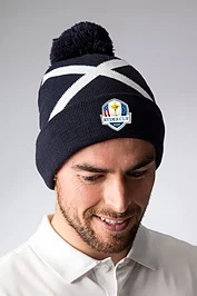Glenmuir Official Ryder Cup 2025 Unisex Thermal Lined Saltire Golf Bobble Beanie Hat