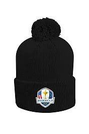 glenmuir Official Ryder Cup 2025 Unisex Thermal Lined Turn Up Rib Merino Golf Bobble Hat