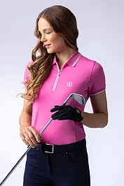 glenmuir Official The Open Ladies Mesh Panel Performance Golf Shirt