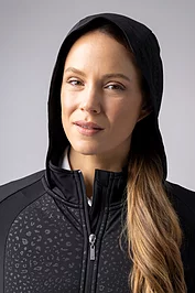 Glenmuir The Open Ladies Full Zip Animal Print Performance Heavyweight Hooded Jacket