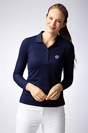glenmuir The Open Ladies Long Sleeve Performance Pique Golf Polo Shirt