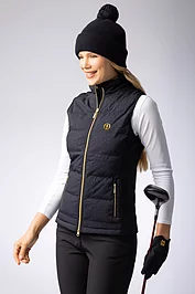 glenmuir The Open Ladies Zip Front Bonded Padded Down Heavyweight Golf Gilet