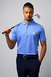 glenmuir The Open Mens Plain Tailored Collar Mercerised Cotton Golf Shirt