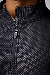 Glenmuir The Open Mens Quarter Zip Fleece Hybrid Performance Midweight Golf Midlayer