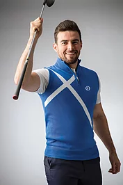 glenmuir The Open Mens Quarter Zip Saltire Cross Cotton Lightweight Golf Slipover