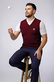 glenmuir The Open Mens V Neck Lambswool Midweight Golf Slipover