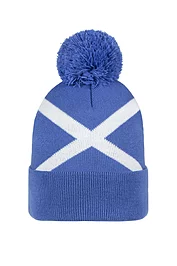 glenmuir Unisex Thermal Lined Saltire Golf Bobble Beanie Hat