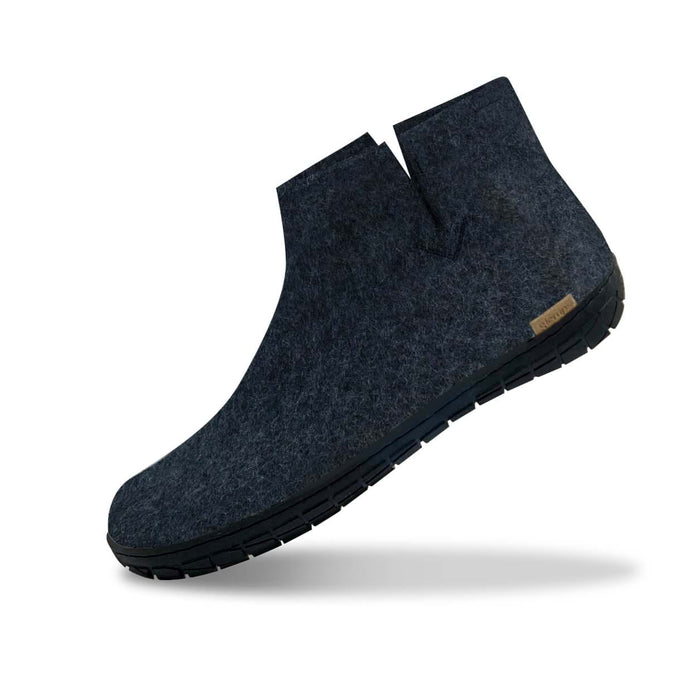 glerups dk Boot with natural rubber sole - black - Denim