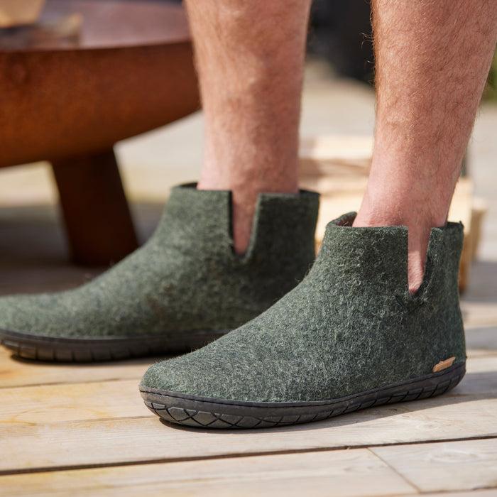 Glerups Dk Boot With Natural Rubber Sole - Black - Forest