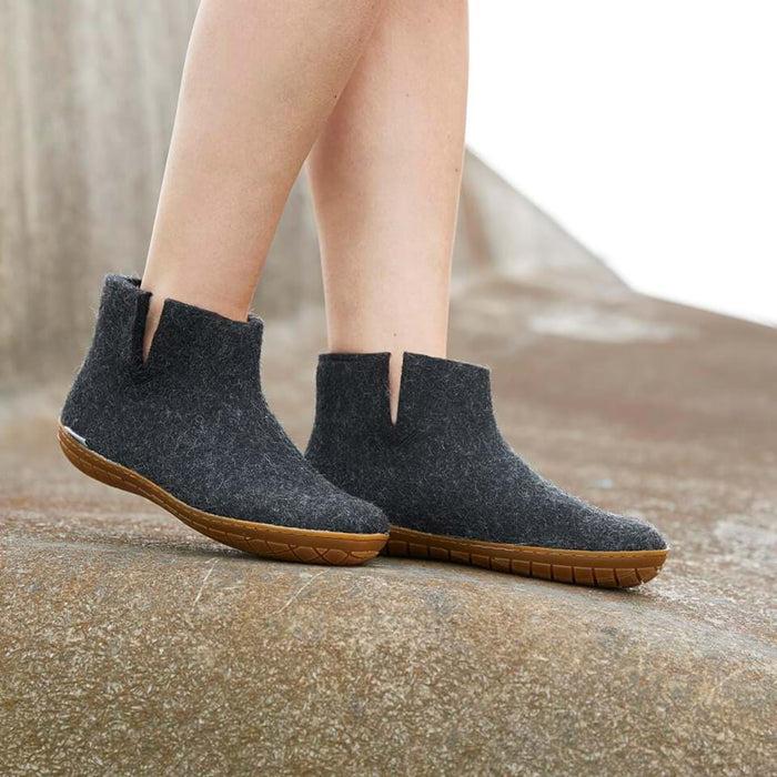 Glerups Dk Boot With Natural Rubber Sole - Honey - Charcoal