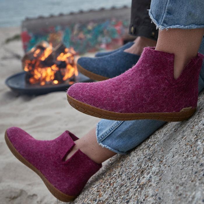 Glerups Dk Boot With Natural Rubber Sole - Honey - Cranberry