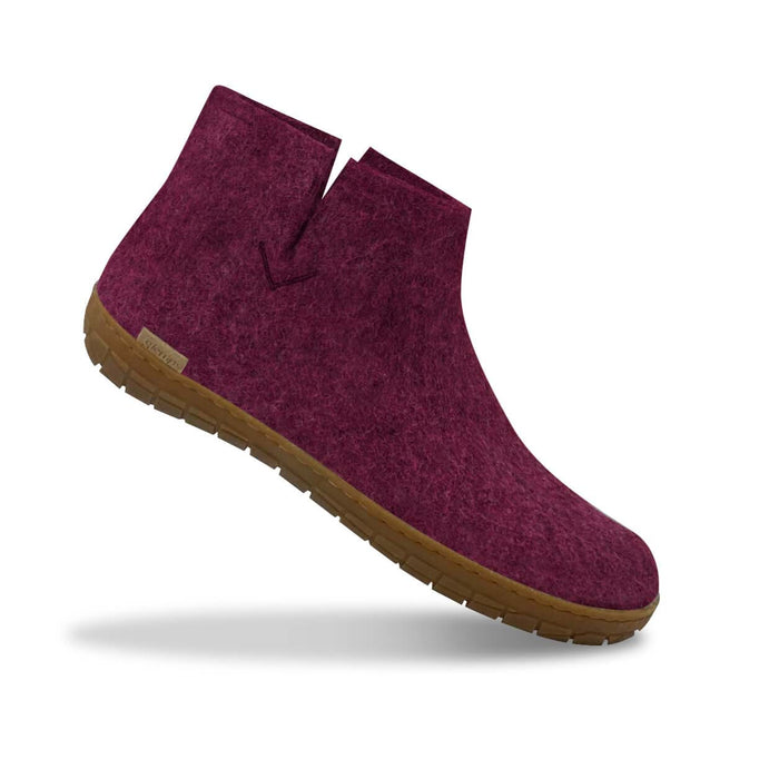 Glerups Dk Boot With Natural Rubber Sole - Honey - Cranberry
