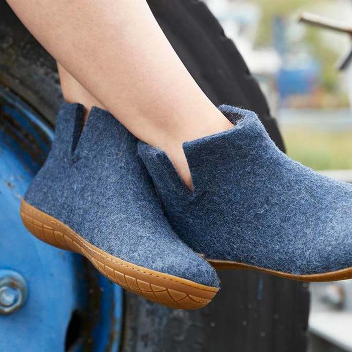 Glerups Dk Boot With Natural Rubber Sole - Honey - Denim