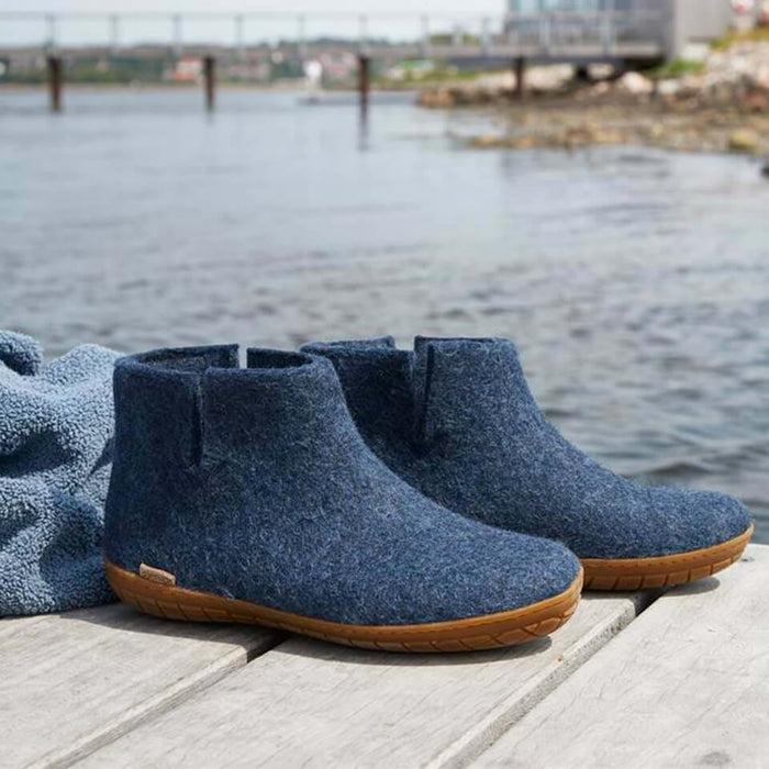 Glerups Dk Boot With Natural Rubber Sole - Honey - Denim