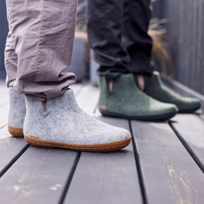 Glerups Dk Boot With Natural Rubber Sole - Honey - Grey