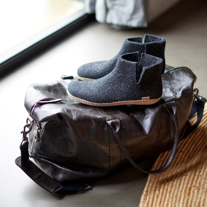 Glerups Dk Boot With Leather Sole - Charcoal