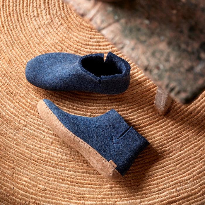 Glerups Dk Boot With Leather Sole - Denim