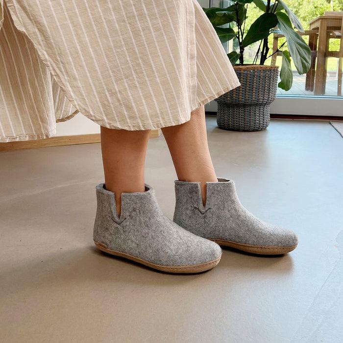 Glerups Dk Boot With Leather Sole - Grey