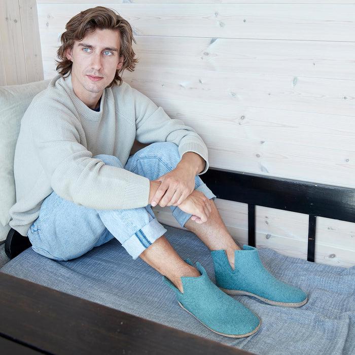 Glerups Dk Boot With Leather Sole - North Sea