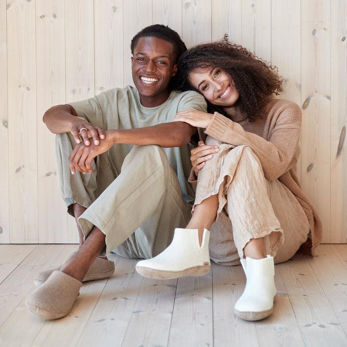 Glerups Dk Boot With Leather Sole - Off White