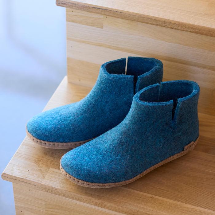 Glerups Dk Boot With Leather Sole - Petrol