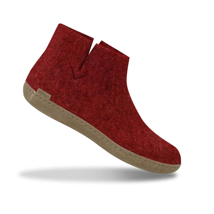 Glerups Dk Boot With Leather Sole - Red