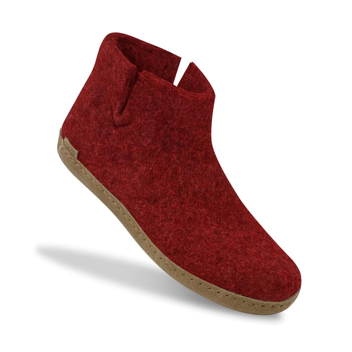 Glerups Dk Boot With Leather Sole - Red